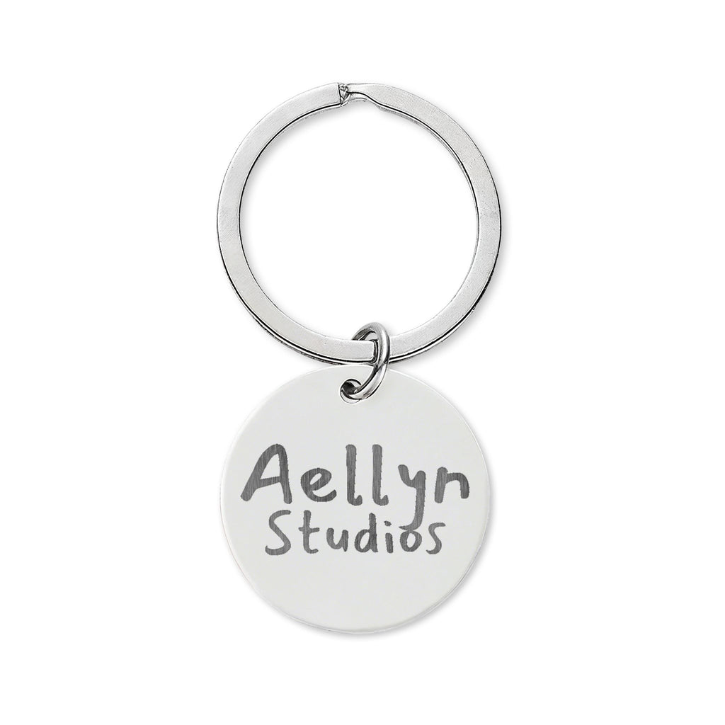 Aellyn Studios Engraved Stainless Steel Keychain